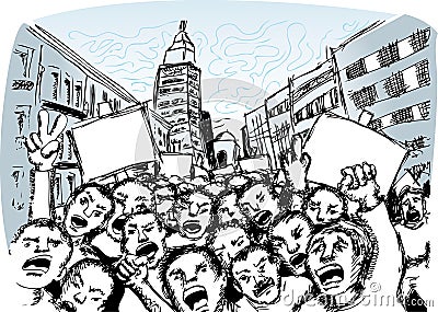 Protesters Vector Illustration