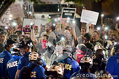 Protesters being arrested Editorial Stock Photo