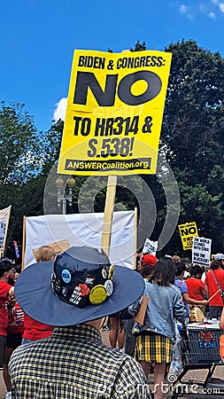 Protesters March in Washington DC for Cuba Editorial Stock Photo