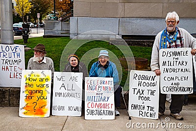 Protesting in Lewisburg Editorial Stock Photo