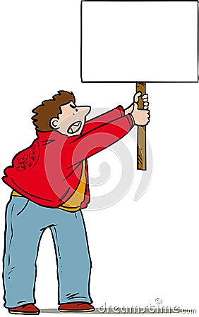 Protesting man Vector Illustration
