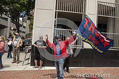 Protesting Quarantine in Place Orders Editorial Stock Photo