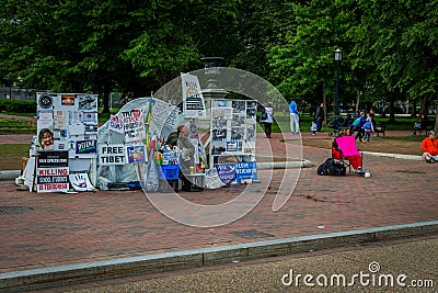 Protestor in Washington DC Editorial Stock Photo