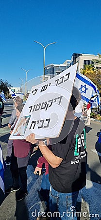 Protests against reform of a judicial system and religious dictate in Israel Editorial Stock Photo