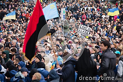 Protests on Independence Square in Kyiv, Ukraine Editorial Stock Photo
