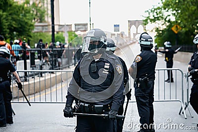 Protests and looting in New York. Looting and rioting protests in New York City over George Floy death. Editorial Stock Photo