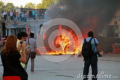 Protests in Turkey Taksim Square, Taksim Square, AtatÃ¼rk Statue Editorial Stock Photo