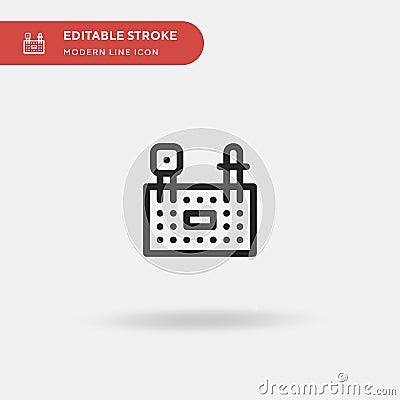 Protoboard Simple vector icon. Illustration symbol design template for web mobile UI element. Perfect color modern Vector Illustration