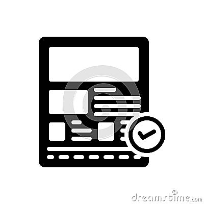 Black solid icon for Prototype, application and website Stock Photo