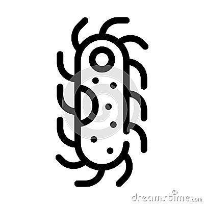 Protozoa malaria line icon vector isolated illustration Vector Illustration