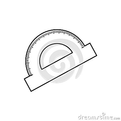 Protractor angle meter Cartoon Illustration