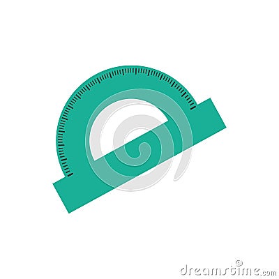 Protractor angle meter Cartoon Illustration