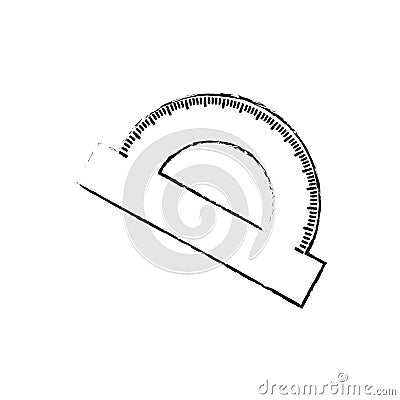 Protractor angle meter Cartoon Illustration