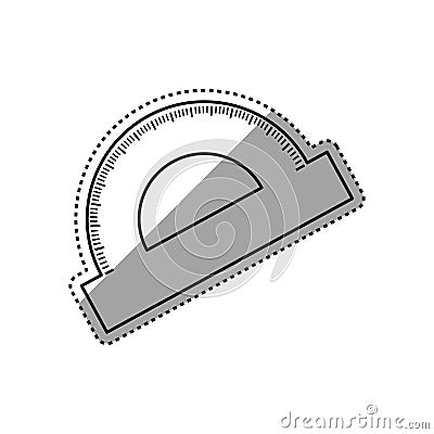 Protractor angle meter Cartoon Illustration