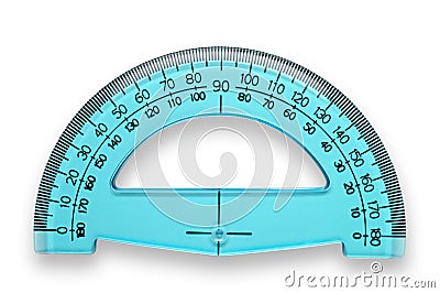 Protractor with clipping Stock Photo