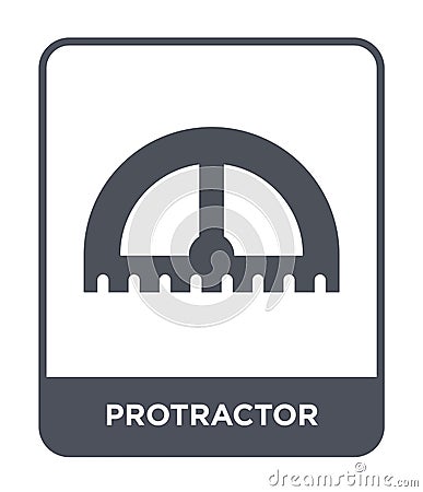 protractor icon in trendy design style. protractor icon isolated on white background. protractor vector icon simple and modern Vector Illustration