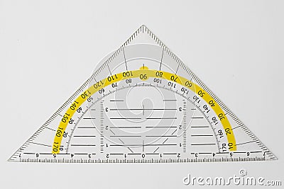 Protractor isolated over white background Stock Photo