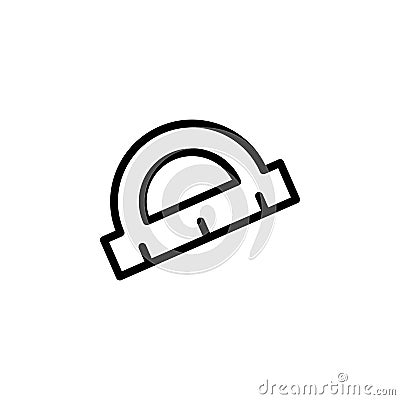 Protractor, tool icon. Element of Education icon. Thin line icon Stock Photo