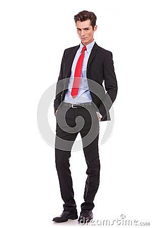 Proud business man poses Stock Photo