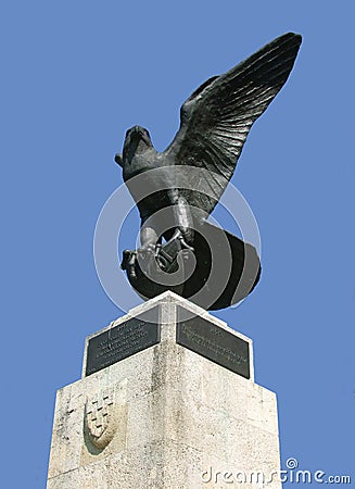 Proud eagle statue Stock Photo