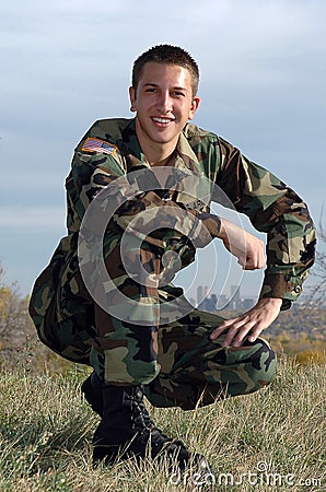 Proud soldier Stock Photo