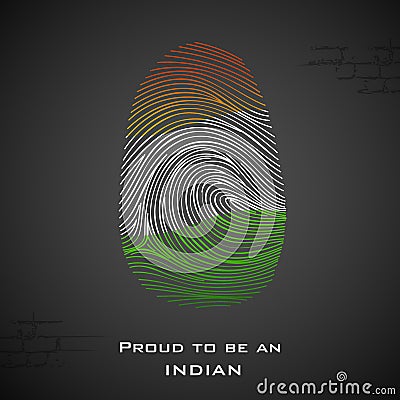 Proud to be an Indian Vector Illustration