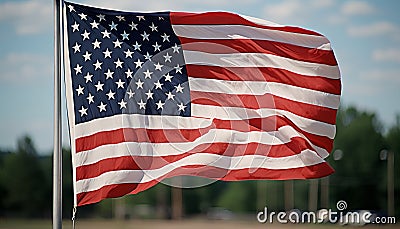 Proudly waving vibrant american flag on independence day celebration in the united states of america Stock Photo