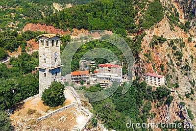 Proussos monastery near Karpenisi town in Evrytania - Greece. Stock Photo