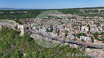 Provadia fortress Ovech In Bulgaria drone panorama aerial Stock Photo