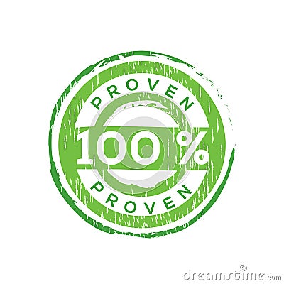 100% proven vector rubber stamp Vector Illustration