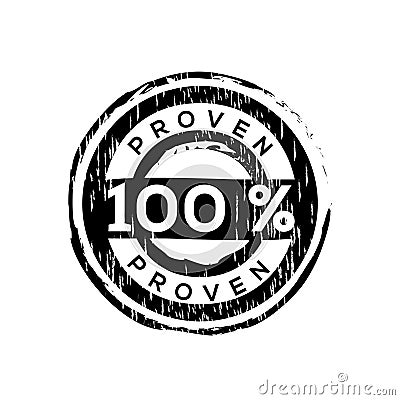 100% proven vector rubber stamp Vector Illustration