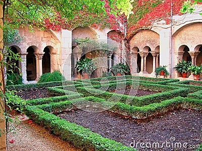 Provence cloister Stock Photo