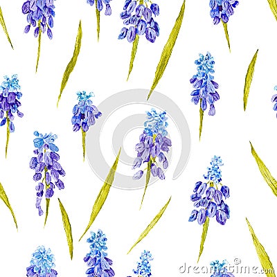 Provence Watercolor Pattern Stock Photo