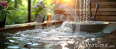 Provide water at therapy sessions for comfort and relaxation easing client anxiety. Concept Client Stock Photo
