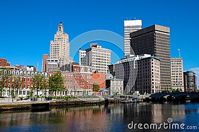 Providence, RI skyline. Editorial Stock Photo