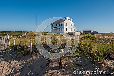 Race Point Coast Guard Station in Provincetown, Cape Cod, MA Editorial Stock Photo