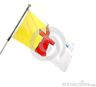 Provincial Flag of Nunavut, Canada. Stock Photo