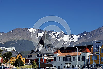 Provincial government building in Ushuaia, Argentina Stock Photo