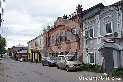 The provincial town of Gorodets on the banks of the great Russian Volga river Editorial Stock Photo