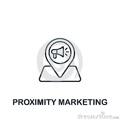 Proximity Marketing icon. Monochrome simple Marketing Strategy icon for templates, web design and infographics Vector Illustration