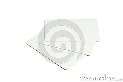 Proximity or RFID card white type thin, flexible, on isolated white background with clipping path Stock Photo