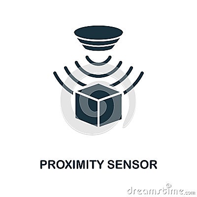 Proximity Sensor icon. Monochrome style design from sensors icon collection. UI and UX. Pixel perfect proximity sensor icon. For w Stock Photo