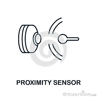 Proximity Sensor icon. Simple element from sensors icons collection. Creative Proximity Sensor icon ui, ux, apps Vector Illustration