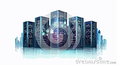 Abstract Proxy Server Concept Vector Illustration for Technology Design Projects Vector Illustration