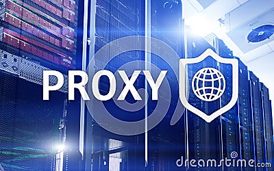 PROXY server, VPN, Virtual Private network technology. Cyber security. Stock Photo