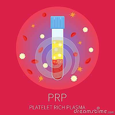 PRP test tubing Vector Illustration