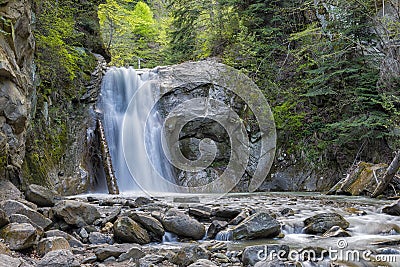Pruncea waterfall on the Casoca river Stock Photo