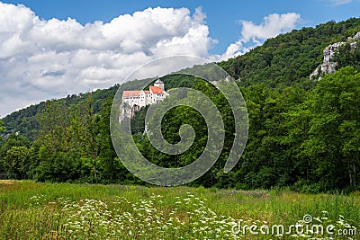 Prunn caslte in the Altmuehltal valley Editorial Stock Photo