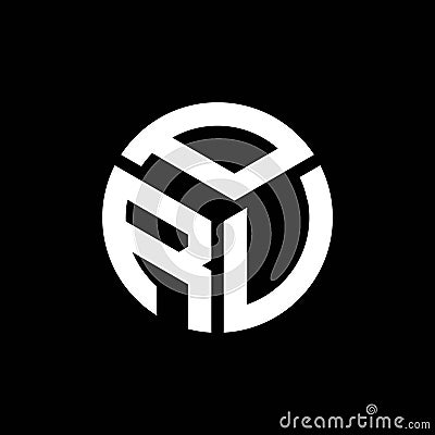 PRV letter logo design on black background. PRV creative initials letter logo concept. PRV letter design Vector Illustration