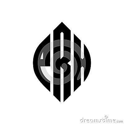 PRX circle letter logo design with circle and ellipse shape. PRX ellipse letters with typographic style. The three initials form a Vector Illustration